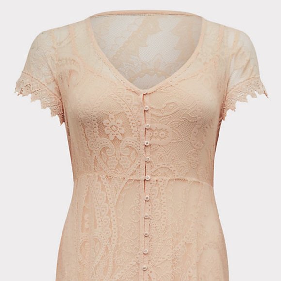 Torrid 4X Dress Sheer Lace Maxi Boho Beach Wedding - Picture 5 of 9